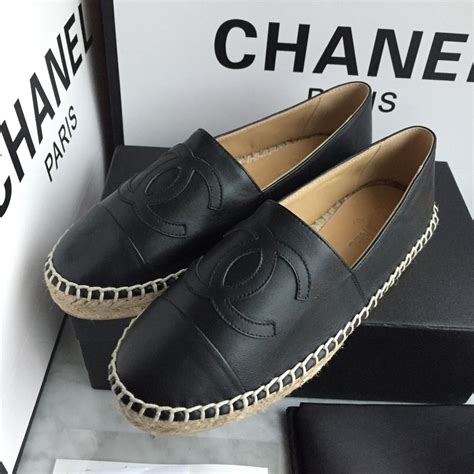 chanel canvas espadrilles fake|Chanel espadrilles black.